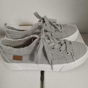 Blowfish Malibu womens Clay Vapor Smoked canvas shoes lace up sneakers sz 8.5